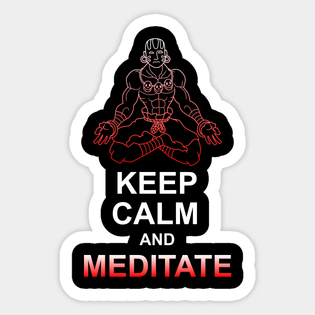 Keep Calm and Meditate Sticker by ChelsieJ22